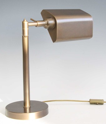 Lot 15 - A contemporary brushed brass banker's desk...
