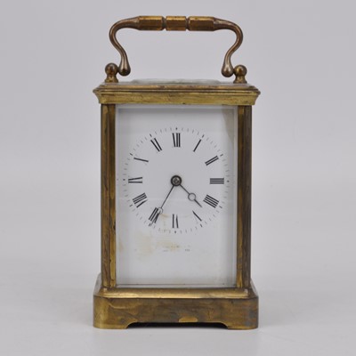 Lot 137 - An early 20th century brass cased carriage...