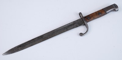 Lot 531 - A Brazilian 1908 pattern Mauser bayonet,...