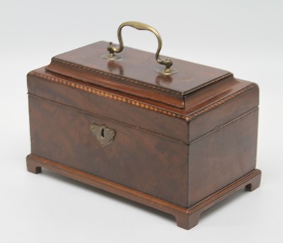 Lot 53 - A George III mahogany and barber pole strung...