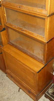 Lot 1203 - A good circa 1930s blond oak metal bound...