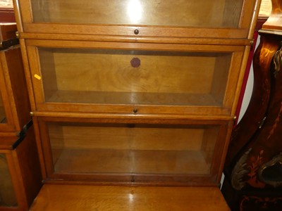Lot 1203 - A good circa 1930s blond oak metal bound...