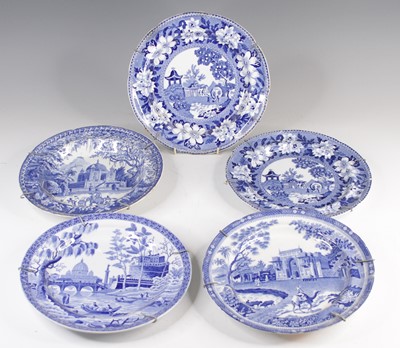 Lot 4040 - A William Walsh blue and white transfer...