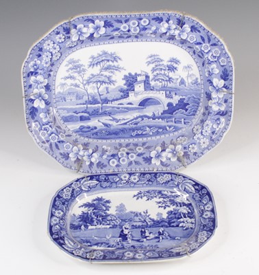 Lot 4033 - A Hillcock and Walton blue and white transfer...