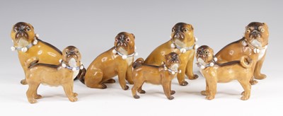 Lot 4057 - After Meissen, a collection of seven porcelain...