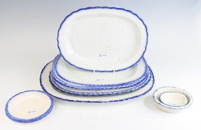 Lot 4036 - A matched pearlware dinner service, early 19th...