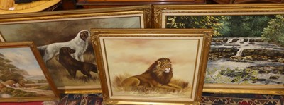 Lot 1160 - A contemporary palette knife oil on canvas;...