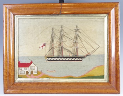Lot 4294 - A pair of Victorian sailor's woolworks...