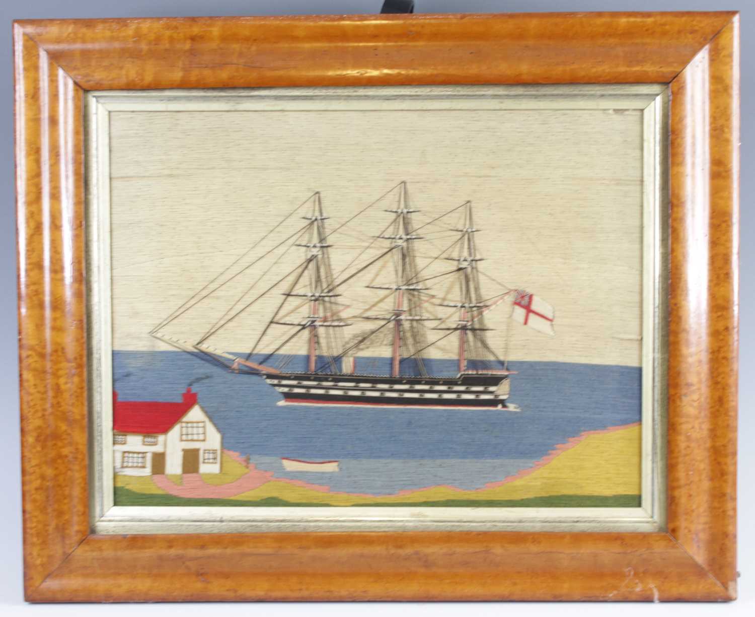 Lot 4294 - A pair of Victorian sailor's woolworks...