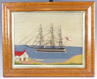 Lot 4294 - A pair of Victorian sailor's woolworks...