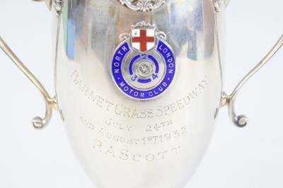Lot 1248 - A George V. silver trophy cup, the shaped rim...
