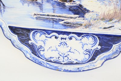 Lot 2049 - A massive Dutch Delft polychrome pictorial...