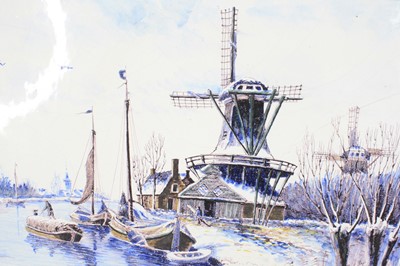 Lot 2049 - A massive Dutch Delft polychrome pictorial...