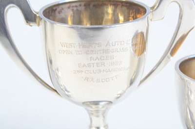 Lot 1255 - A collection of six George V. silver trophies,...