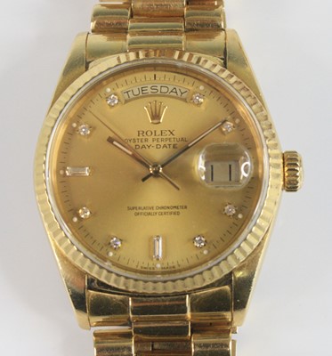 Lot 2222 - A gent's 18ct gold Rolex Oyster Perpetual...