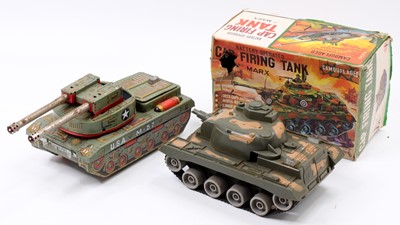 Lot 1906 - A Yonezawa tinplate battery-operated M-57 Tank...