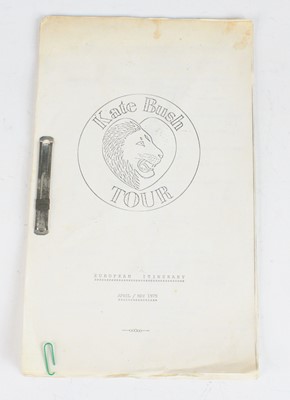 Lot 1006 - Kate Bush, a European Itinerary for the 1979...