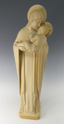 Lot 138 - A large French Art Deco painted plaster model...