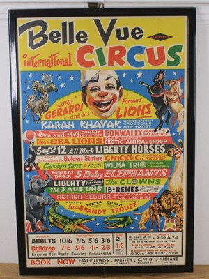 Lot 1189 - A Bellevue International Circus poster,...