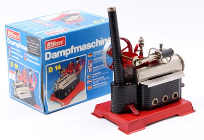 Lot 67 - Wilesco D14 Stationary horizontal steam engine,...