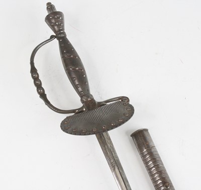 Lot 580 - An English court sword, the 79cm triform steel...