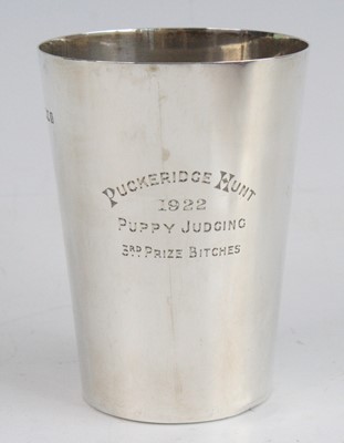 Lot 779 - A George V silver trophy beaker with...