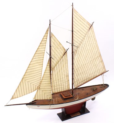 Lot 95 - A wooden scratch built scale model of an...