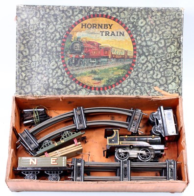 Lot 180 - A Hornby 0 gauge No. 0 goods set comprising of...