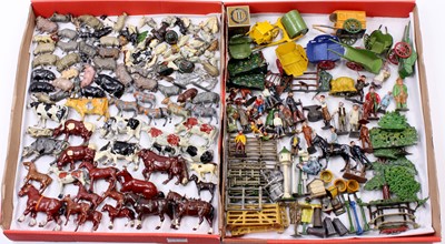 Lot 1802 - 2 trays containing a collection of Britains...