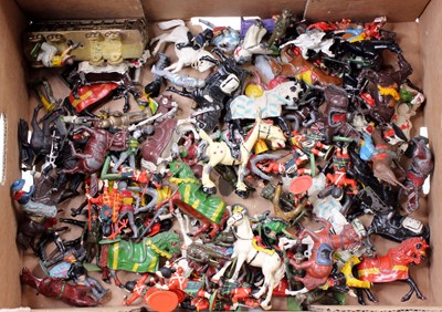 Lot 1735 - A collection of mixed lead, plastic and hollow...