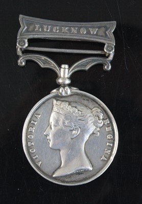Lot 687 - An Indian Mutiny medal (1857-58) with Lucknow...