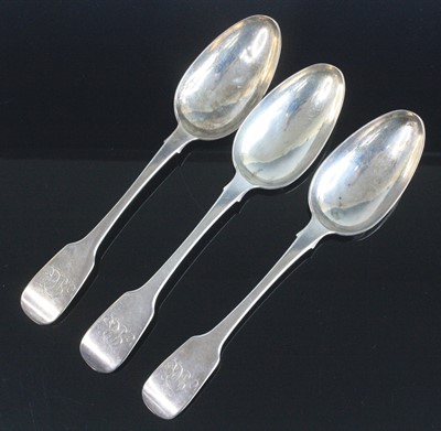 Lot 2096 - A set of three George IV York silver...