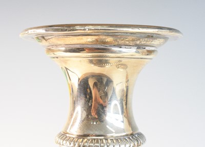 Lot 2097 - A pair of George VI silver twin-branch...