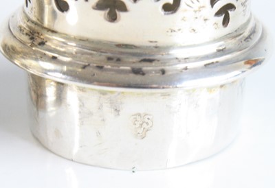 Lot 2089 - A George II silver sugar caster, of typical...