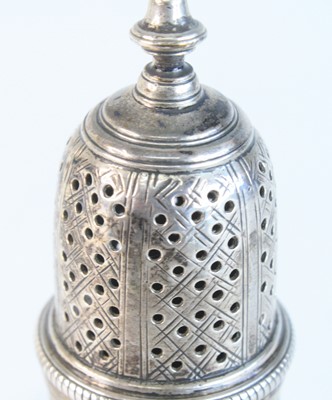 Lot 2088 - A George II silver sugar caster, of typical...