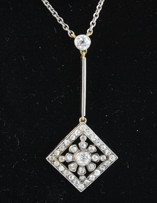 Lot 2155 - An early Edwardian white metal pendant,...