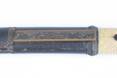 Lot 592 - A Japanese Gendaito wakizashi, having a 47cm...