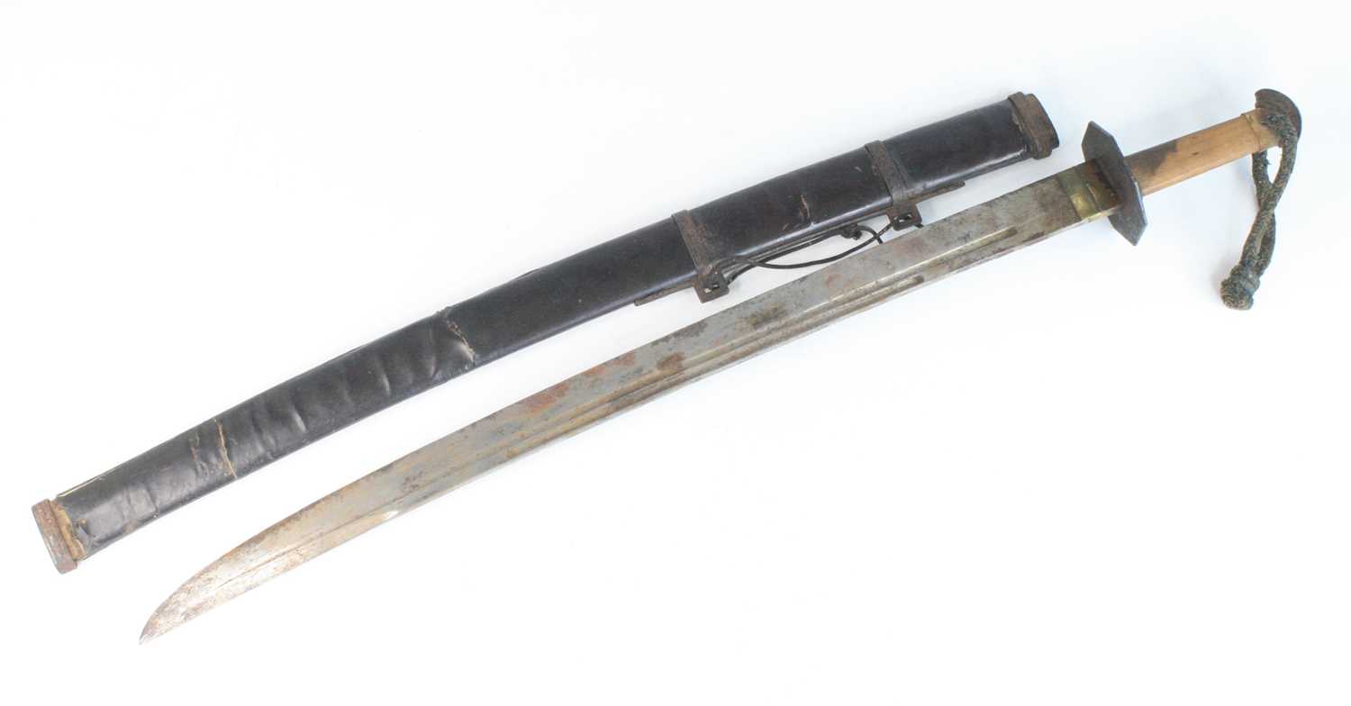 Lot 593 - A Chinese Boxer Rebellion period sword, having...