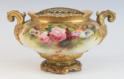 Lot 2064 - A Royal Worcester jardiniere, circa 1903,...