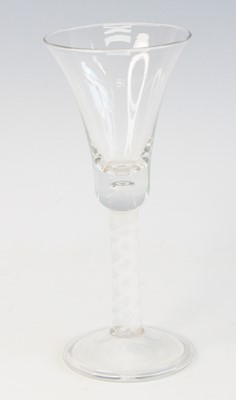 Lot 2073 - A wine glass, circa 1770, the bell bowl with...
