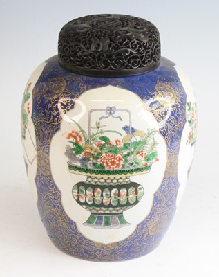 Lot 2267 - A Chinese famille verte porcelain jar, 19th...
