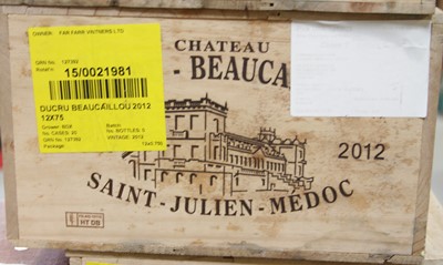 Lot 1010 - Château Decru-Beaucaillou, 2012, Saint-Julien,...