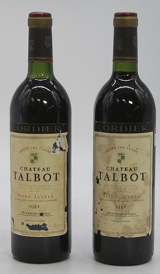 Lot 1037 - Château Talbot, 1982, Saint-Julien, two bottles