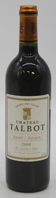 Lot 1038 - Château Talbot, 2000, Saint-Julien, one bottle