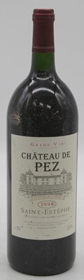 Lot 1020 - Château de Pez, 1998, Saint-Estèphe, one magnum