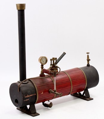 Lot 68 - A scratchbuilt stationary steam engine boiler...