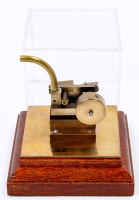 Lot 54 - A miniature horizontal stationary steam engine,...