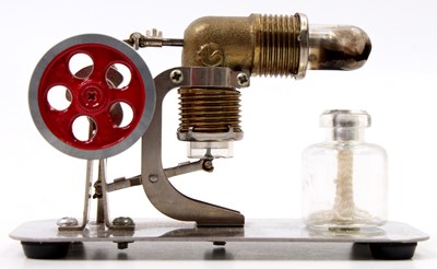 Lot 94 - A miniature stationary horizontal hot air...