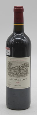 Lot 1076 - Carruades de Lafite, 2006, Pauillac, one bottle