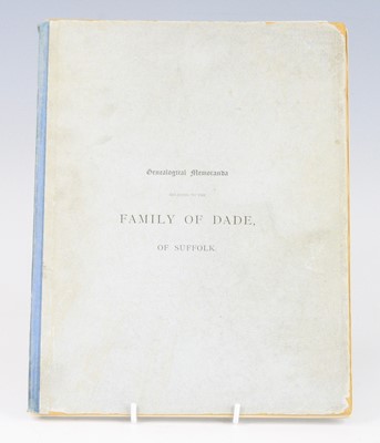 Lot 2008 - A Genealogical Memoranda Relating To The...